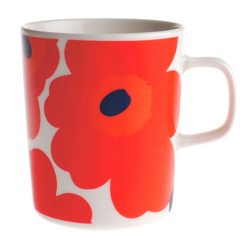 Oiva - Unikko mug 2,5 dl by Marimekko #white - red - blue #