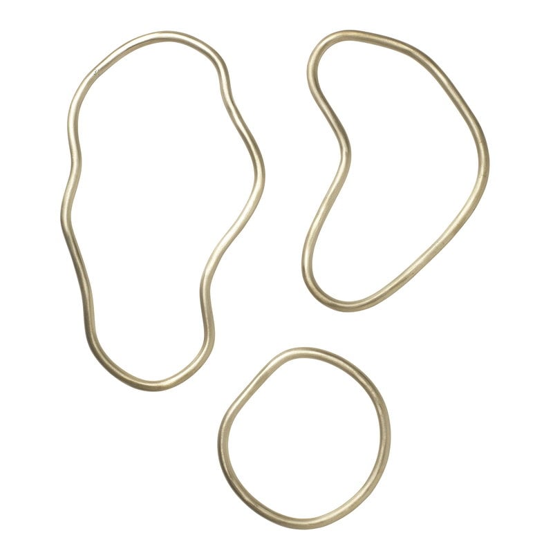 Pond trivet by ferm LIVING #set of 3, brass  #