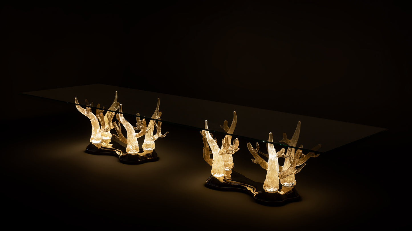 CORALLO 72 - Rectangular glass table