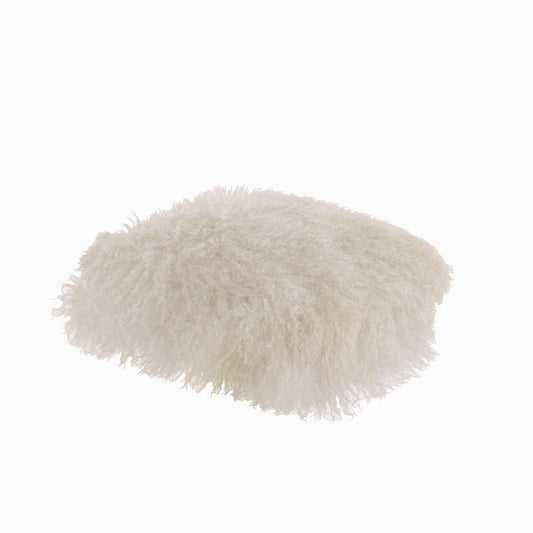 MIL - Solid-color square lambskin cushion