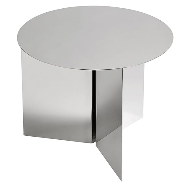Slit table, 45 cm, polished steel