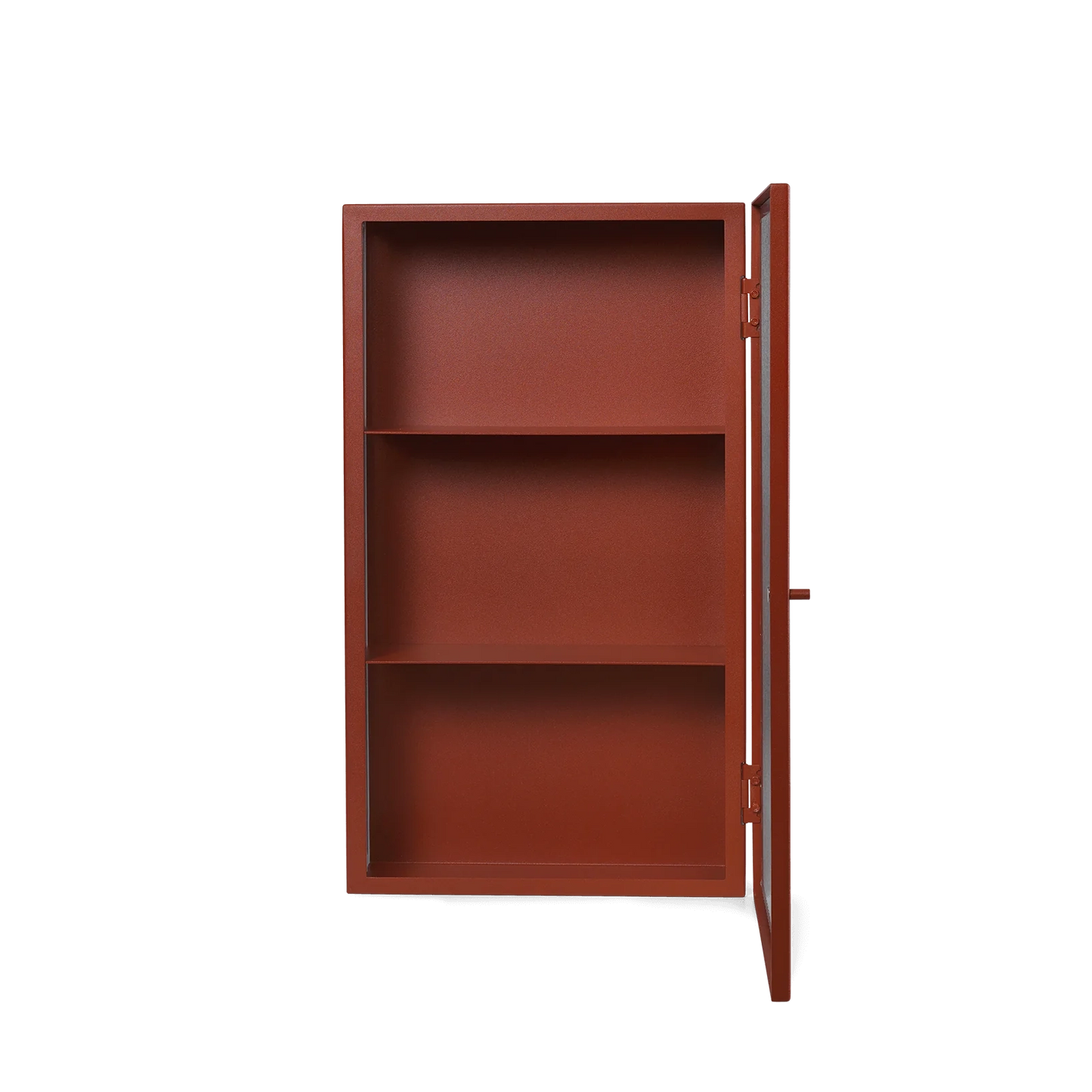 Haze Wall Cabinet by Ferm Living #Reeded glass/Oxide Red