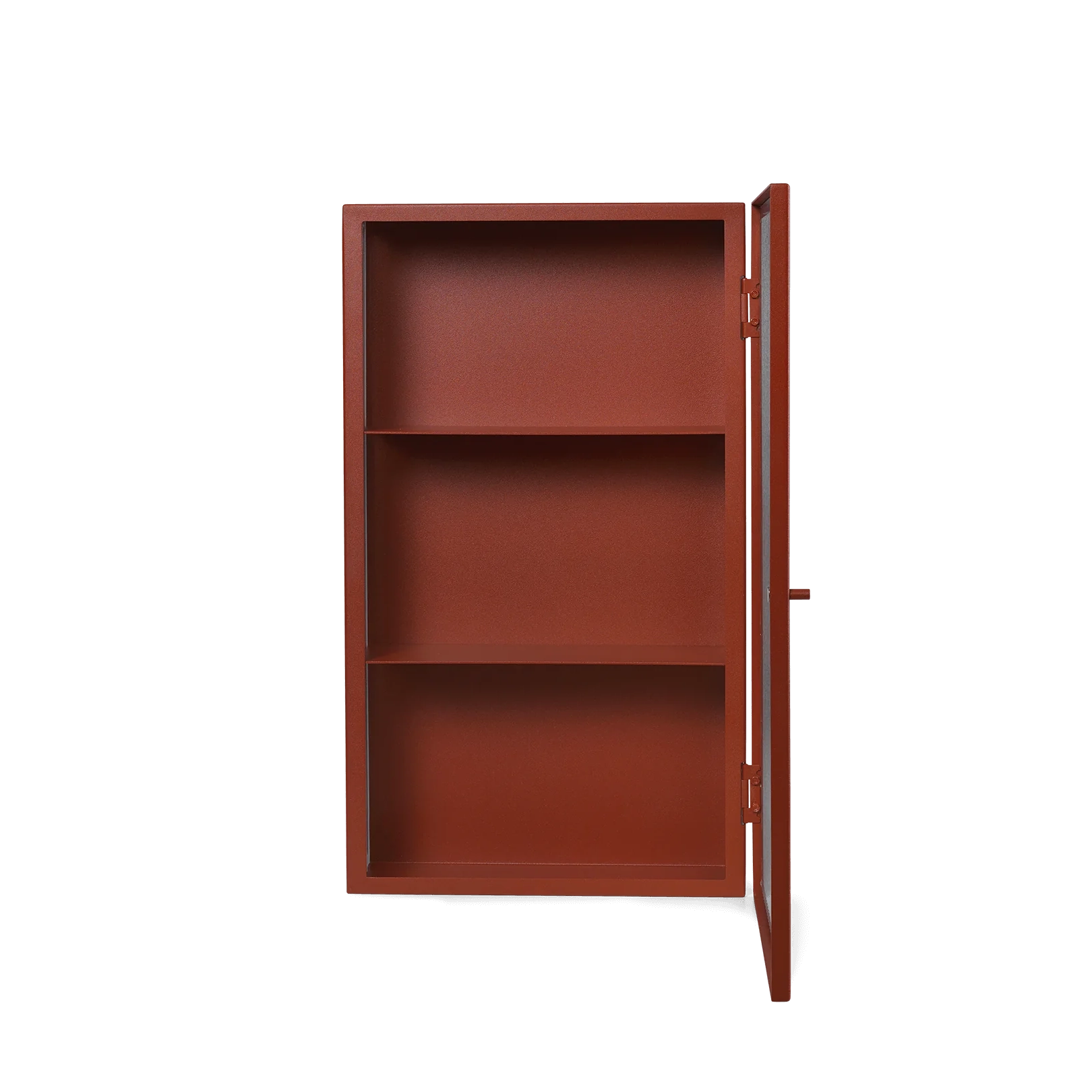 Haze Wall Cabinet by Ferm Living #Reeded glass/Oxide Red