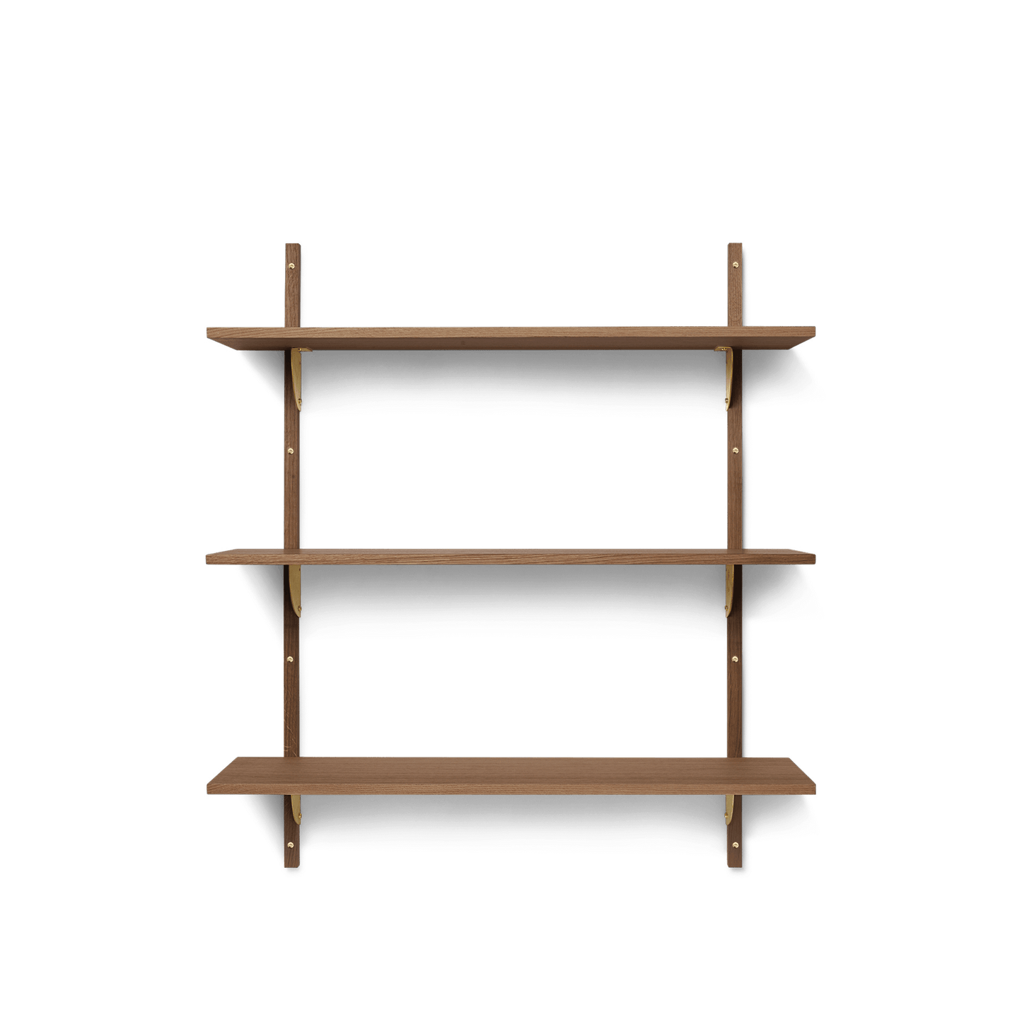 Ferm Living Sector Triple/Wide Shelf Smoked Oak/ Brass