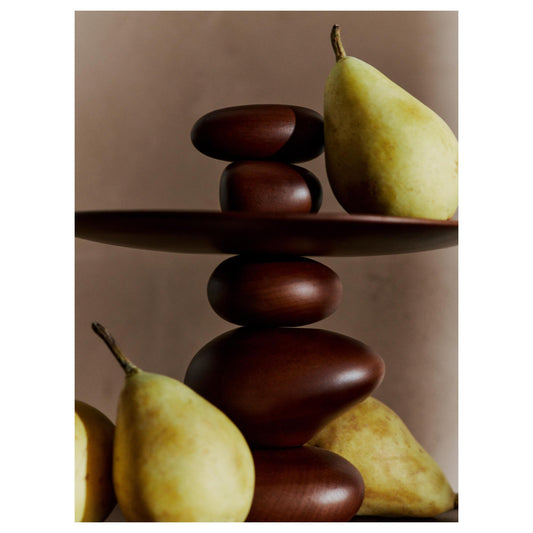 Ferm Living Pebble Cake Plate Dark Brown