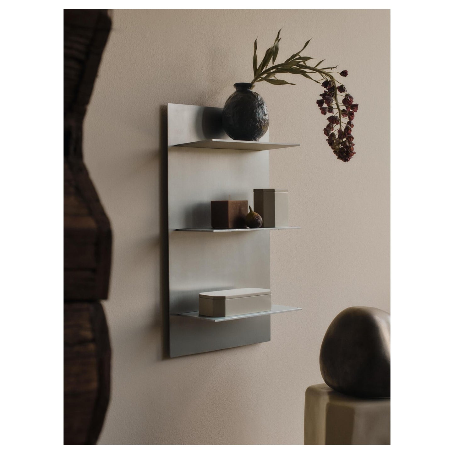 Ferm Living Storage Triple Wall Shelf Small Aluminum
