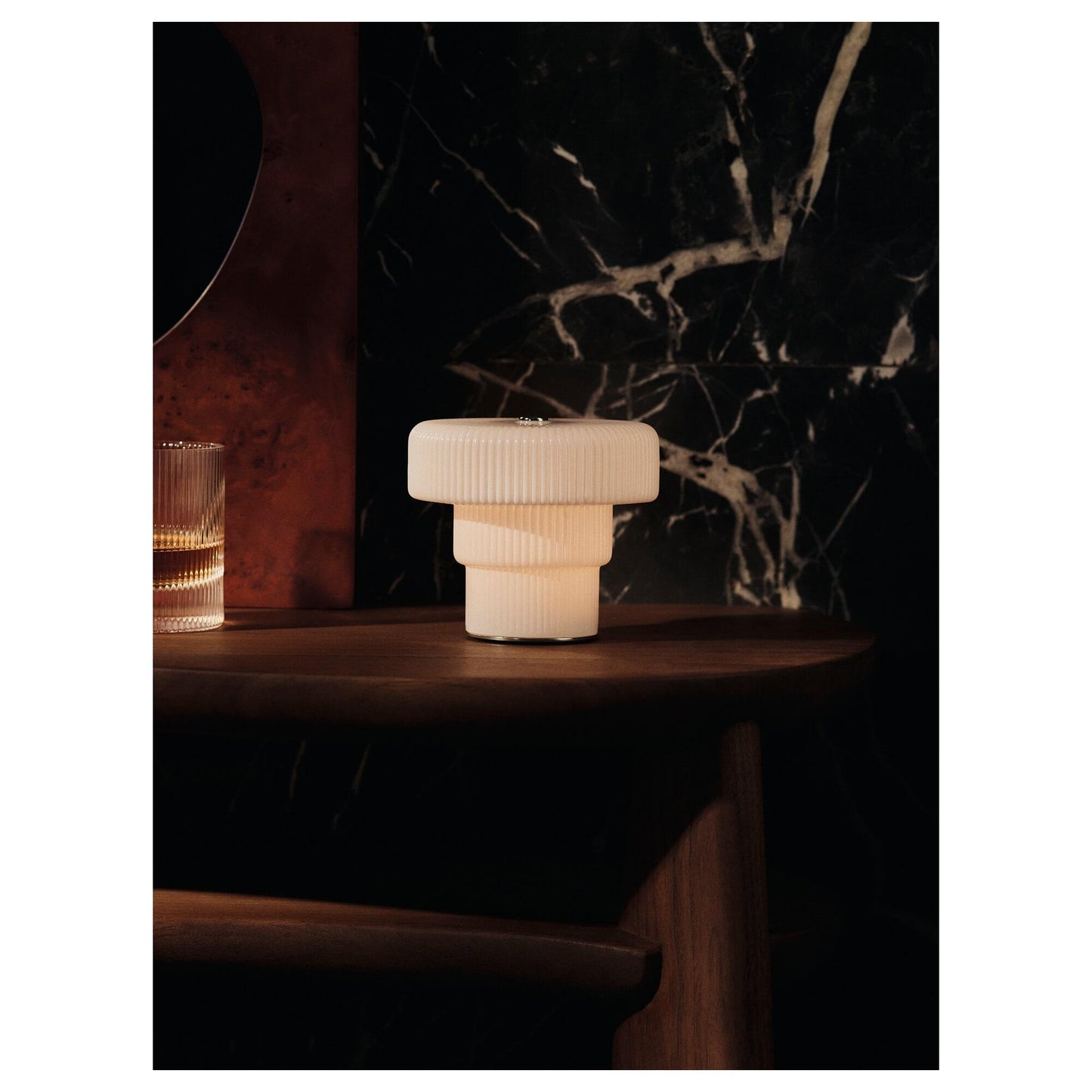 Ferm Living Ripple Portable Lamp H10 White