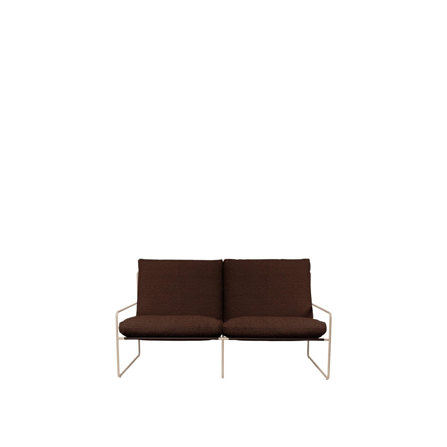 Ferm Living Desert 2-Seater Sofa Pure Bouclé/Cashmere/Chestnut