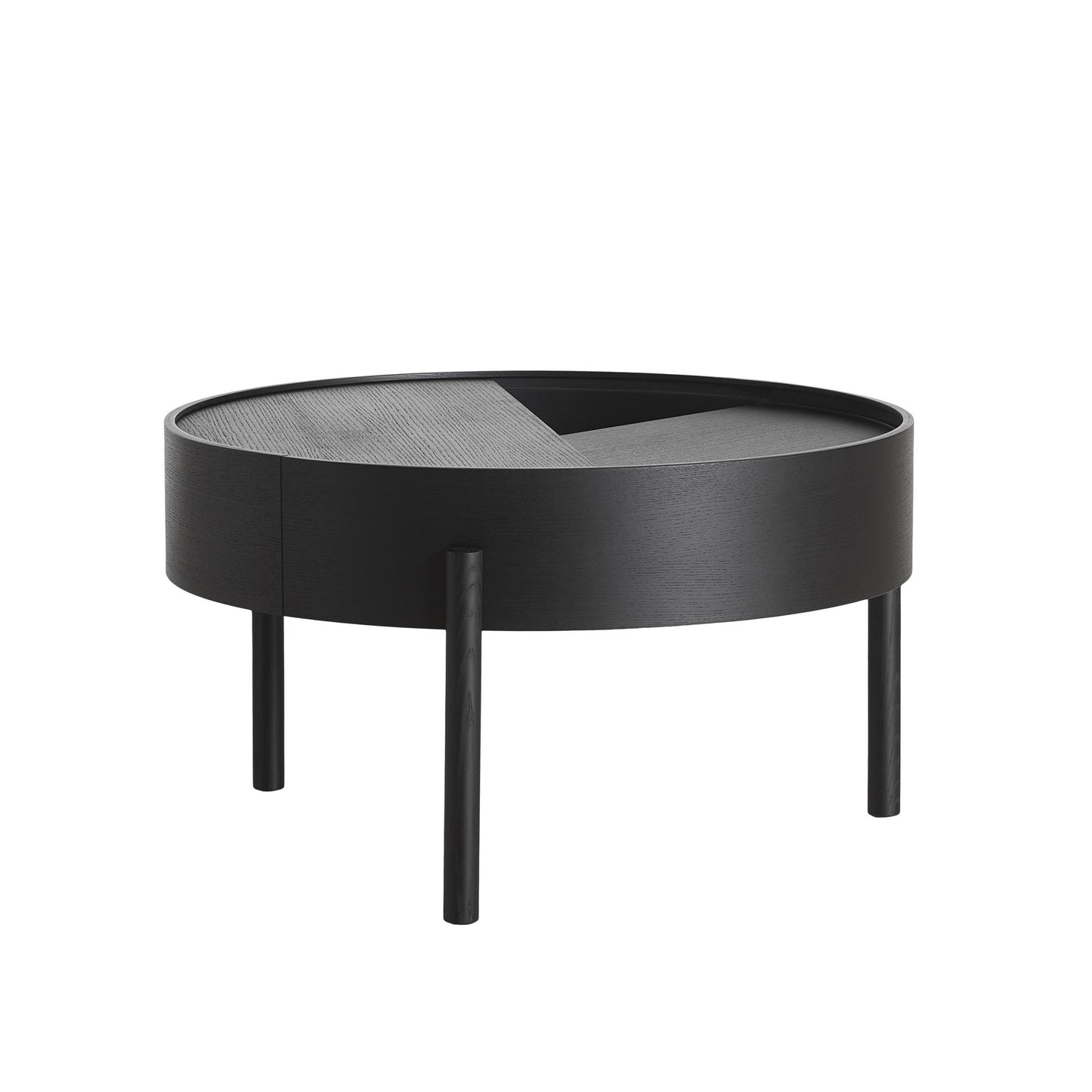 Arc Coffee Table Ø66 by WOUD #Black ash