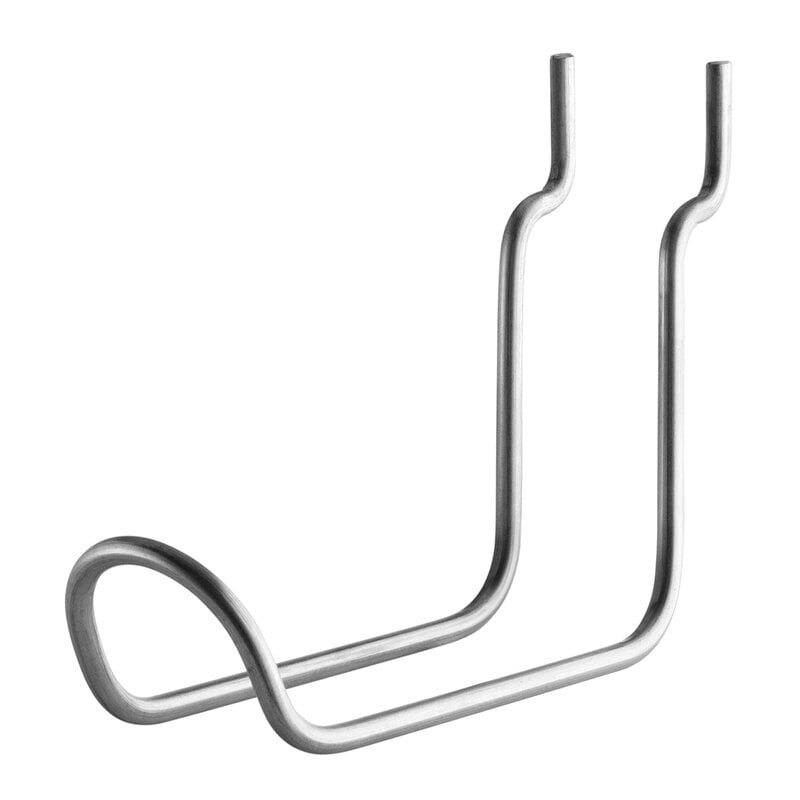 String Outdoor vertical double hooks by String Furniture #2 pcs, stainless steel #