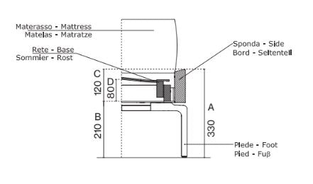 무브 베드 (사이드 프레임 H34)