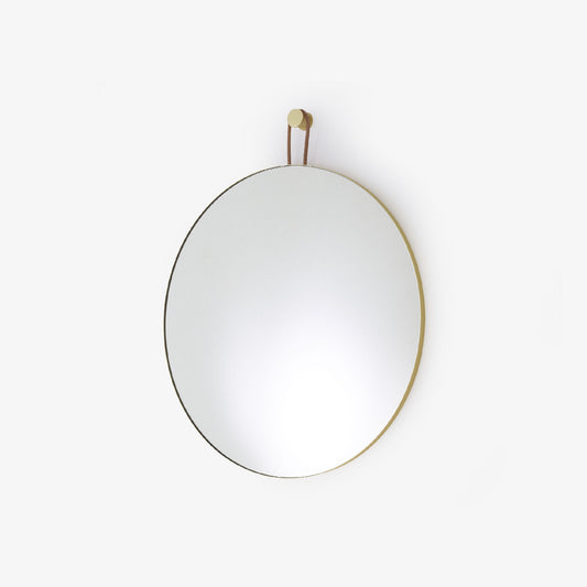 SPERL - Round framed wall-mounted glass and steel mirror