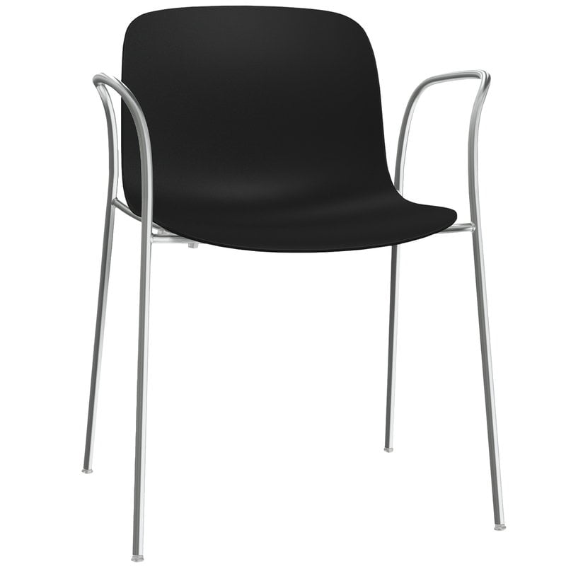 Troy chair with arms by Magis #black - chrome #