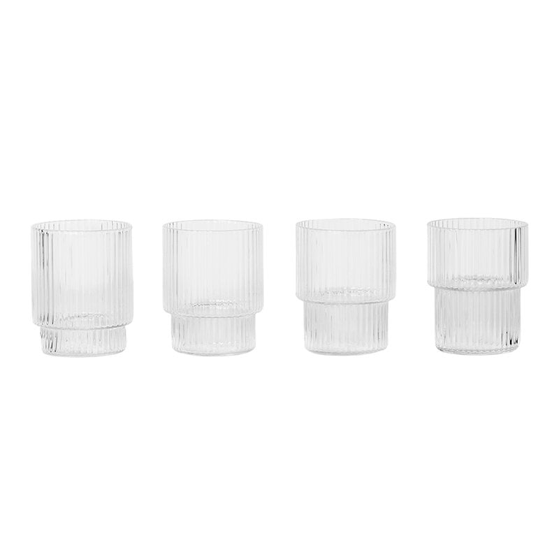 Ripple small glasses by ferm LIVING #4 pcs, clear #