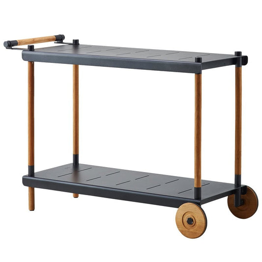 Frame trolley by Cane-line #teak - lava grey #