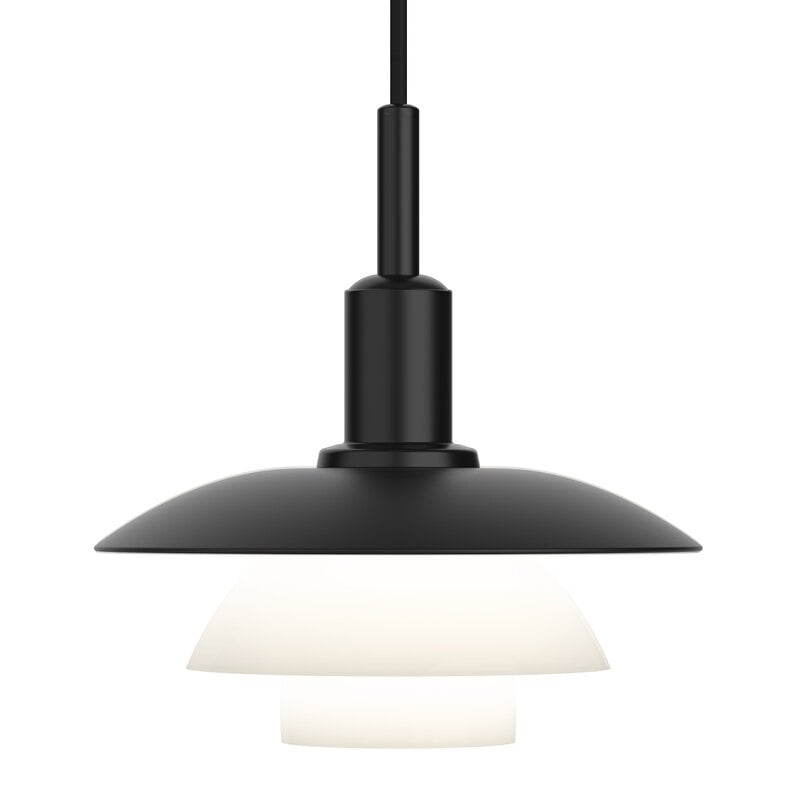 PH 3/3 pendant by Louis Poulsen #black metal - opal glass #