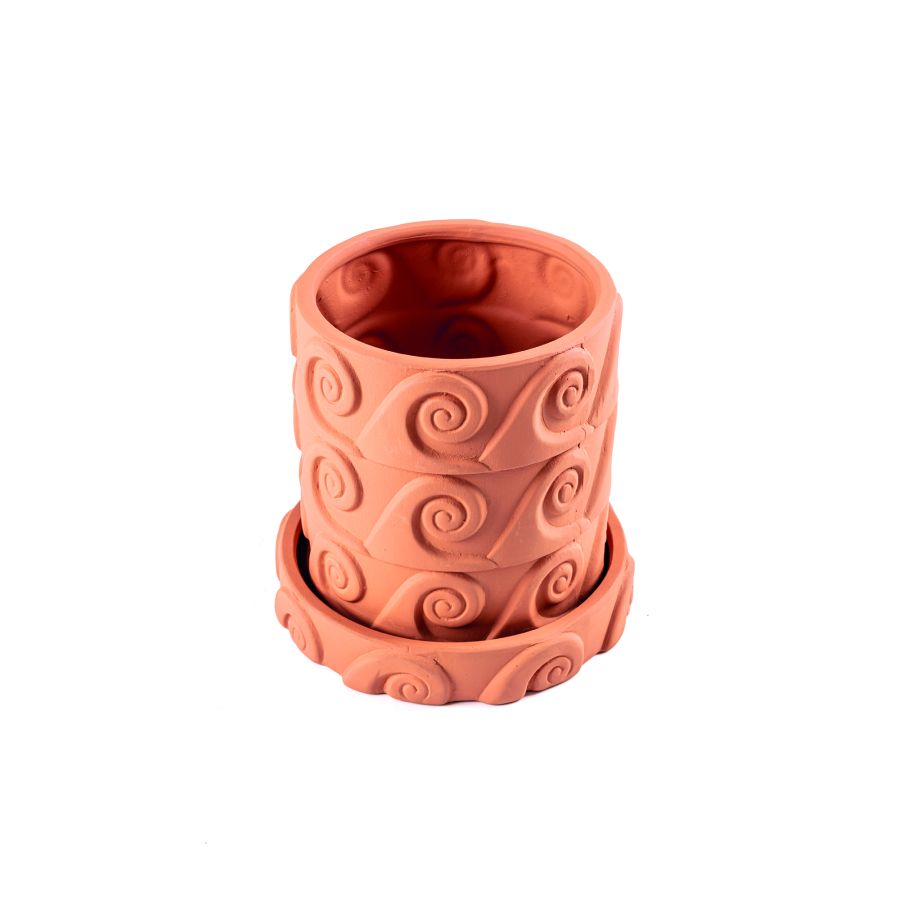 Terracotta vase Magna Graecia Onda by Seletti