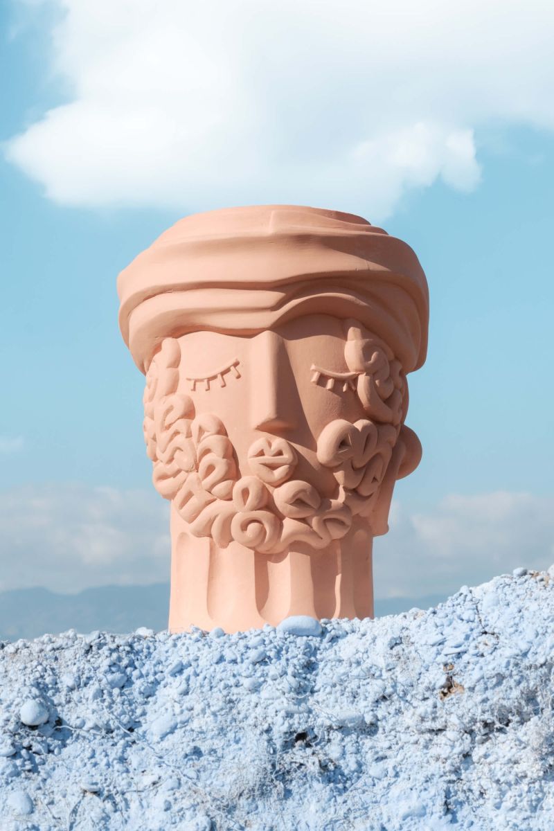 Terracotta Vase Magna Graecia Man by Seletti