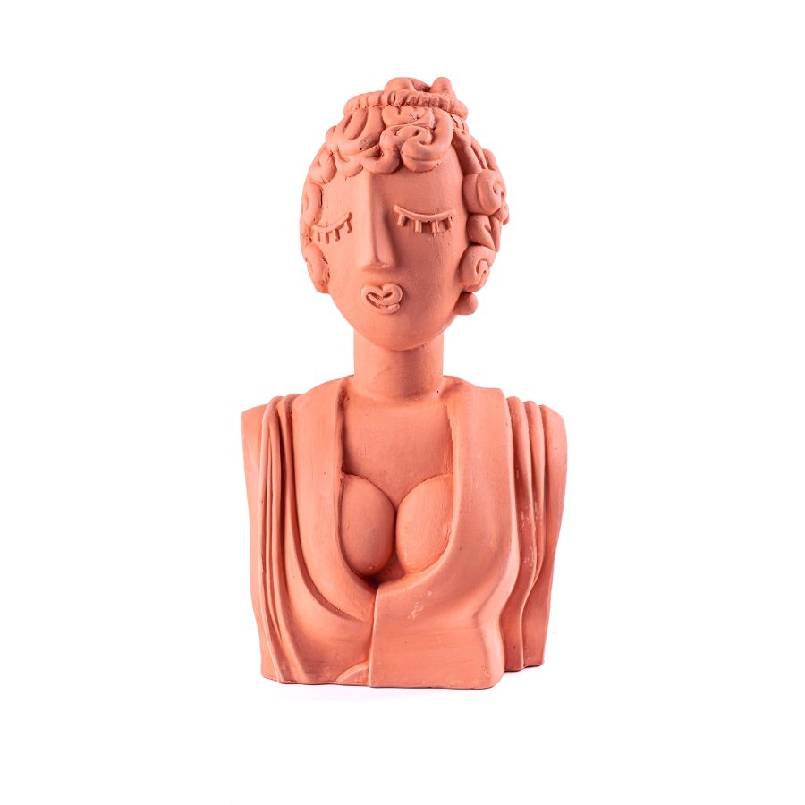 Terracotta Statue Magna Graecia Bust Poppea by Seletti