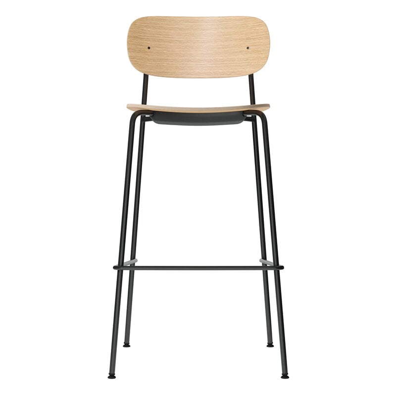 Co bar chair 75,5 cm by Audo Copenhagen #black steel - oak #