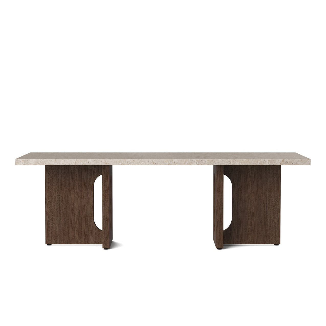 Androgyne Lounge Table, Wood by Audo Copenhagen #Dark Stained Oak | Kunis Breccia Sand