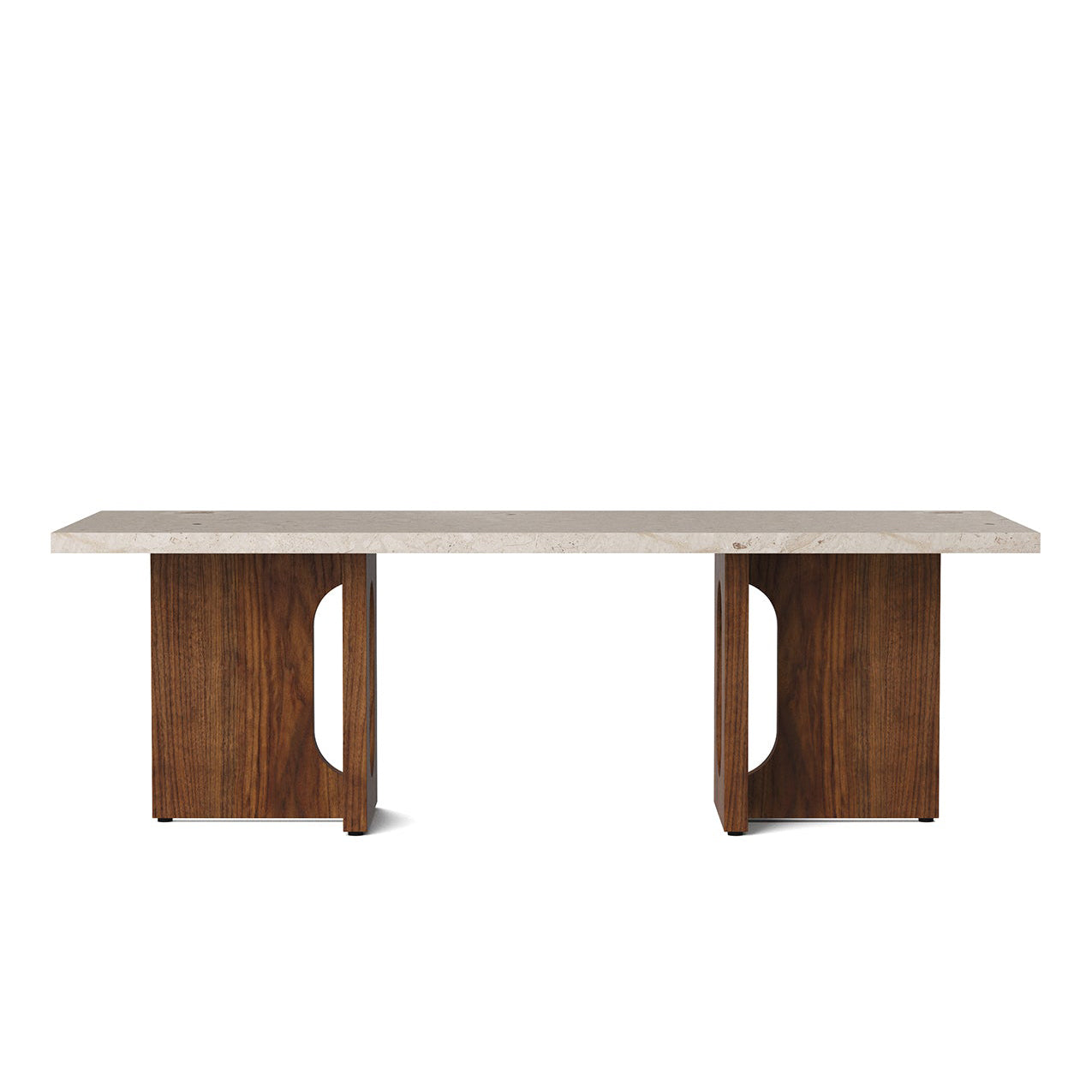 Androgyne Lounge Table, Wood by Audo Copenhagen #Walnut | Kunis Breccia Sand