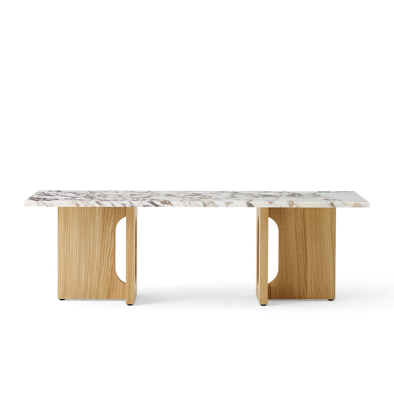 Androgyne Lounge Table, Wood by Audo Copenhagen #Natural Oak | Calacatta Viola