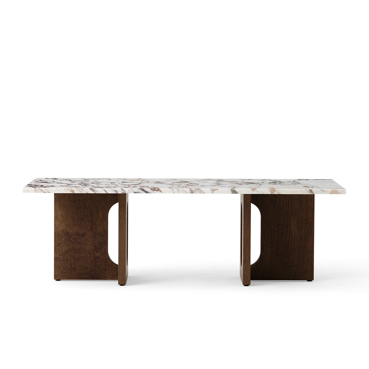 Androgyne Lounge Table, Wood by Audo Copenhagen #Dark Stained Oak | Calacatta Viola