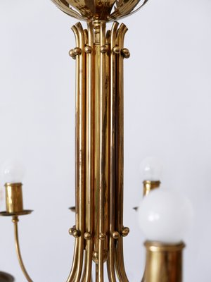 12-Armed Brass Pendant Lamps by United Workshops for Vereinigte Werkstätten Collection, 1950s-WPT-1360211