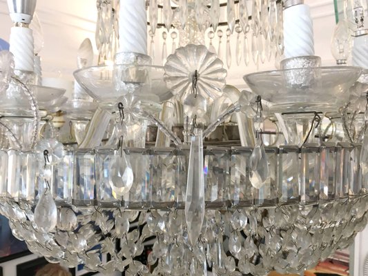 12-Light Crystal Crystal Chandelier, 1950s-YUW-837599