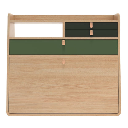 Gaston wall desk, 80 cm, oak - ash green - sage