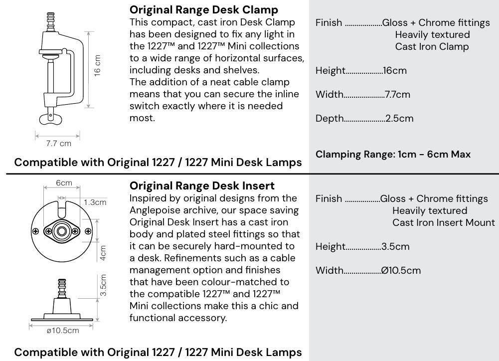[Accessory] Original 1227 Desk/Mini Desk Lamp 추가상품