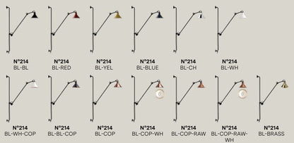 LAMPE GRAS N°214 - Wall lamp with swing arm