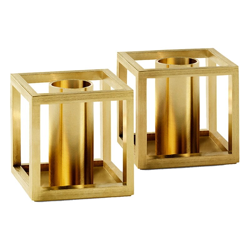 Kubus Micro candleholder by Audo Copenhagen #2 pcs, gold-plated #