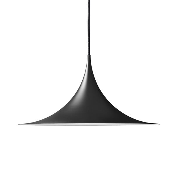 Semi Pendant Medium Glossy Anthracite Gray