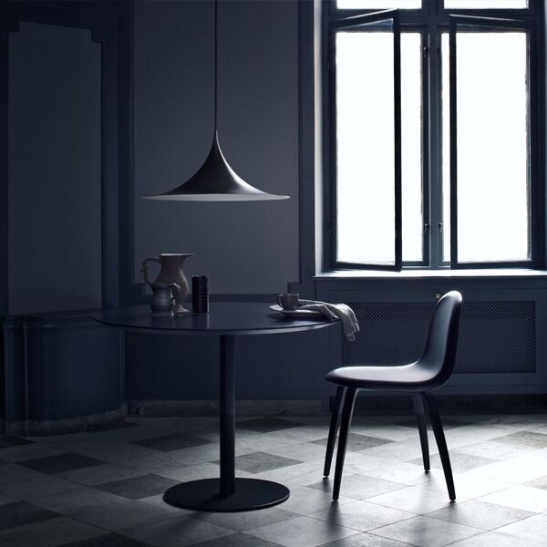 Semi Pendant Medium Glossy Anthracite Gray