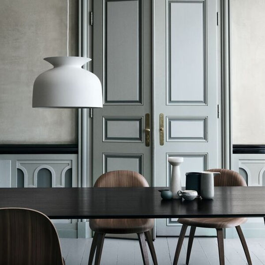Ronde Pendant Mat White Large