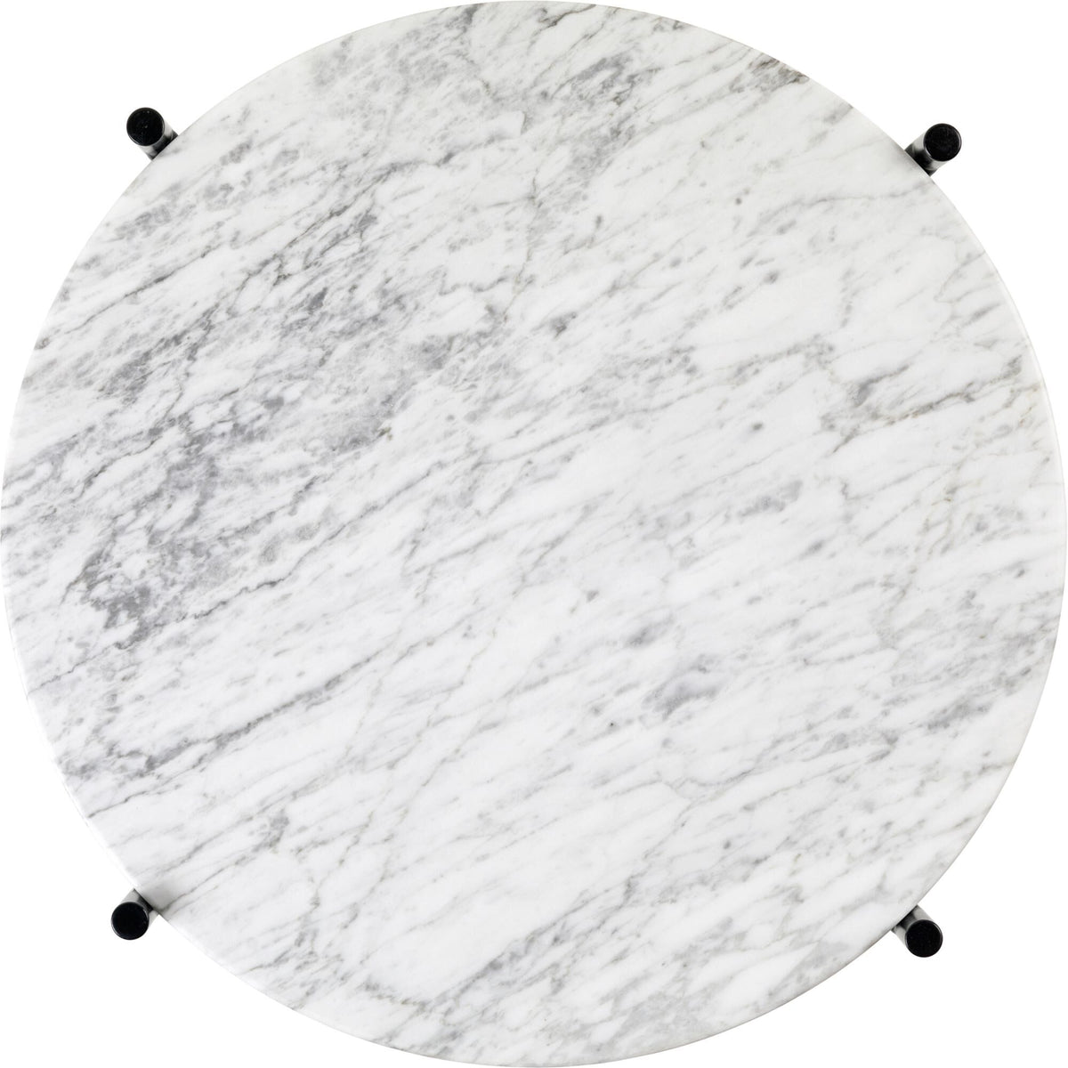TS Side Table Round Ø40 Black/ White Carrara Marble