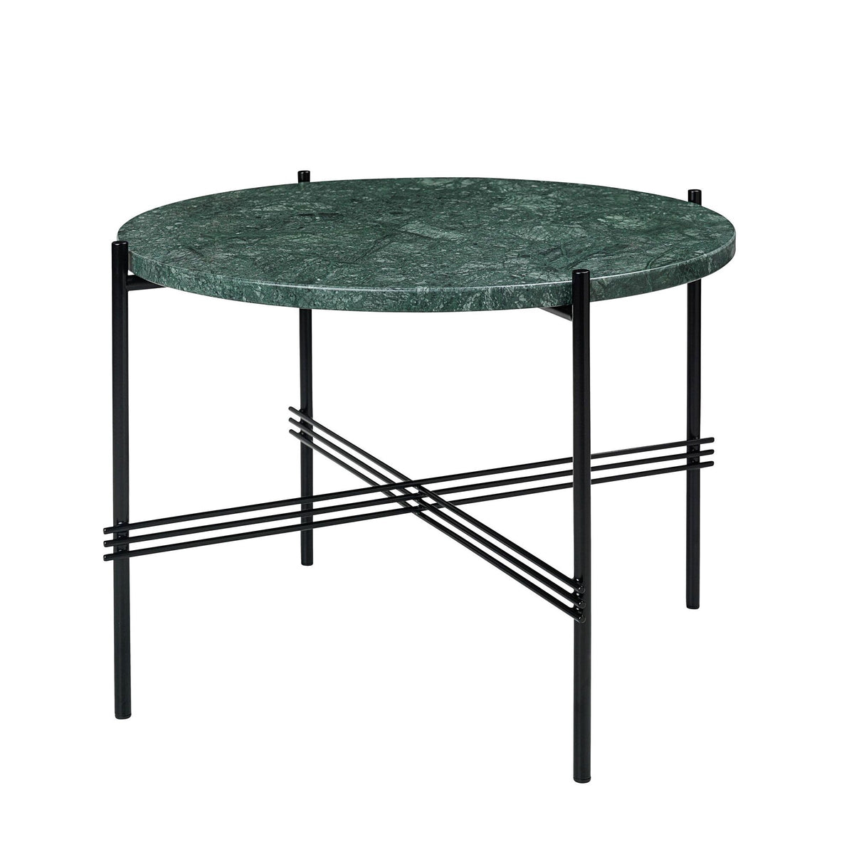 TS Coffee Table Round Ø55 Black/ White Carrara Marble