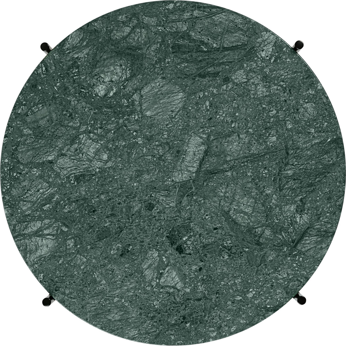 TS Coffee Table Round Ø55 Black/ Green Guatemala Marble