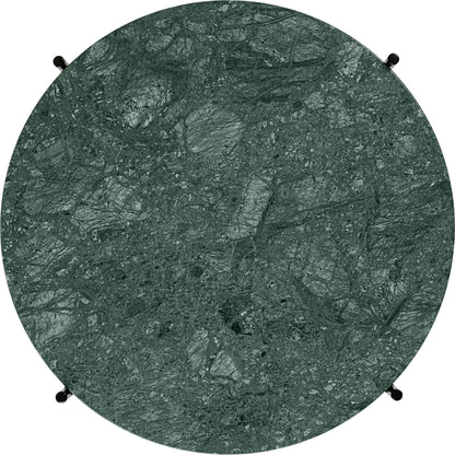 TS Coffee Table Round Ø55 Black/ Green Guatemala Marble