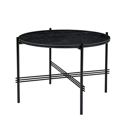 TS Coffee Table Round Ø55 Black/ Gray Emperador Marble