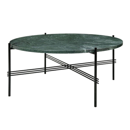 TS Coffee Table Round Ø80 Black/ Brown Emperador Marble