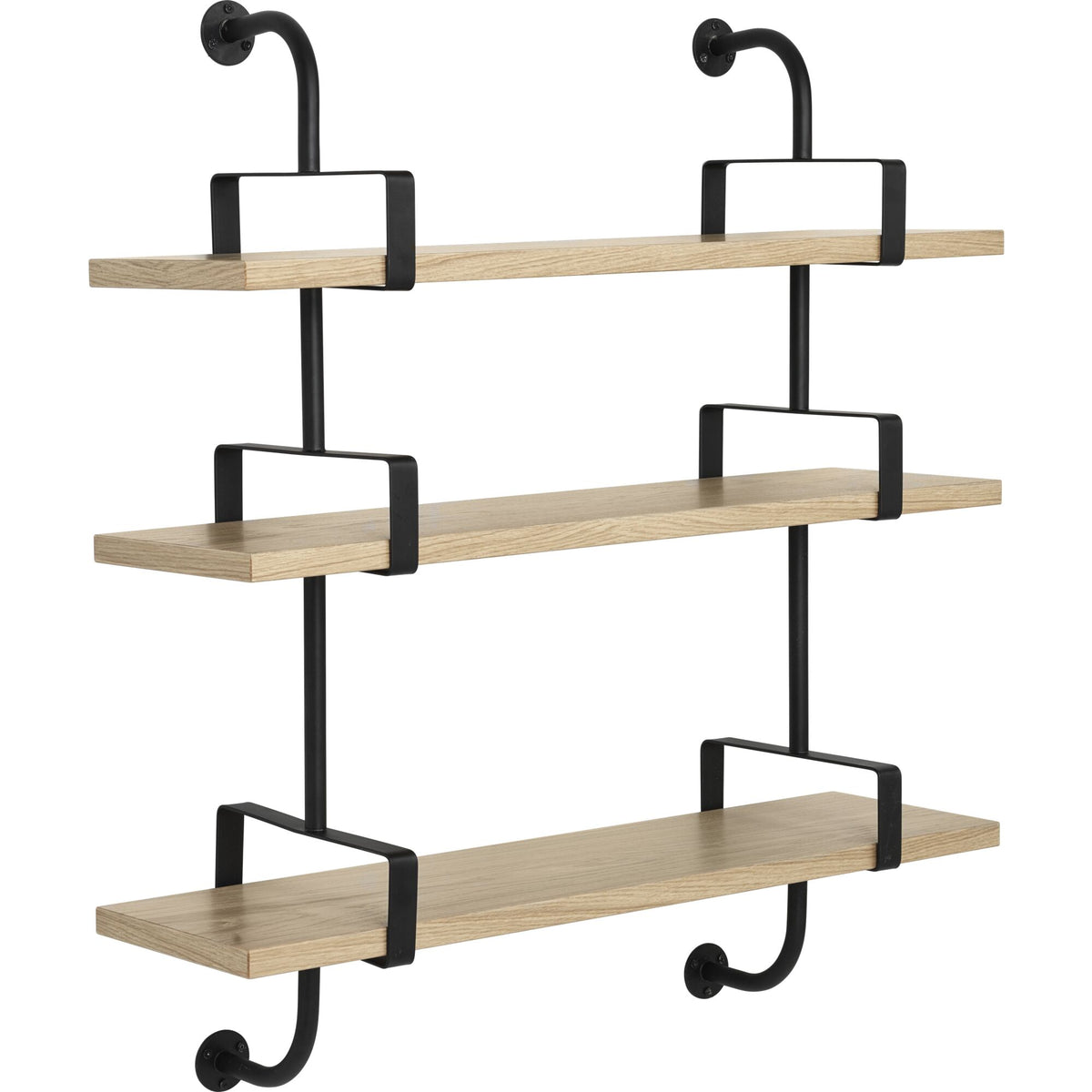 Démon Shelf L95 cm 3 Shelves Black Ash