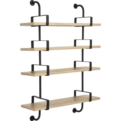 Démon Shelf L95 cm 4 Shelves Black Ash