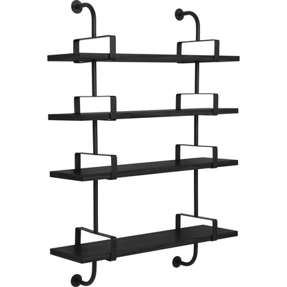 Démon Shelf L95 cm 4 Shelves Black Ash