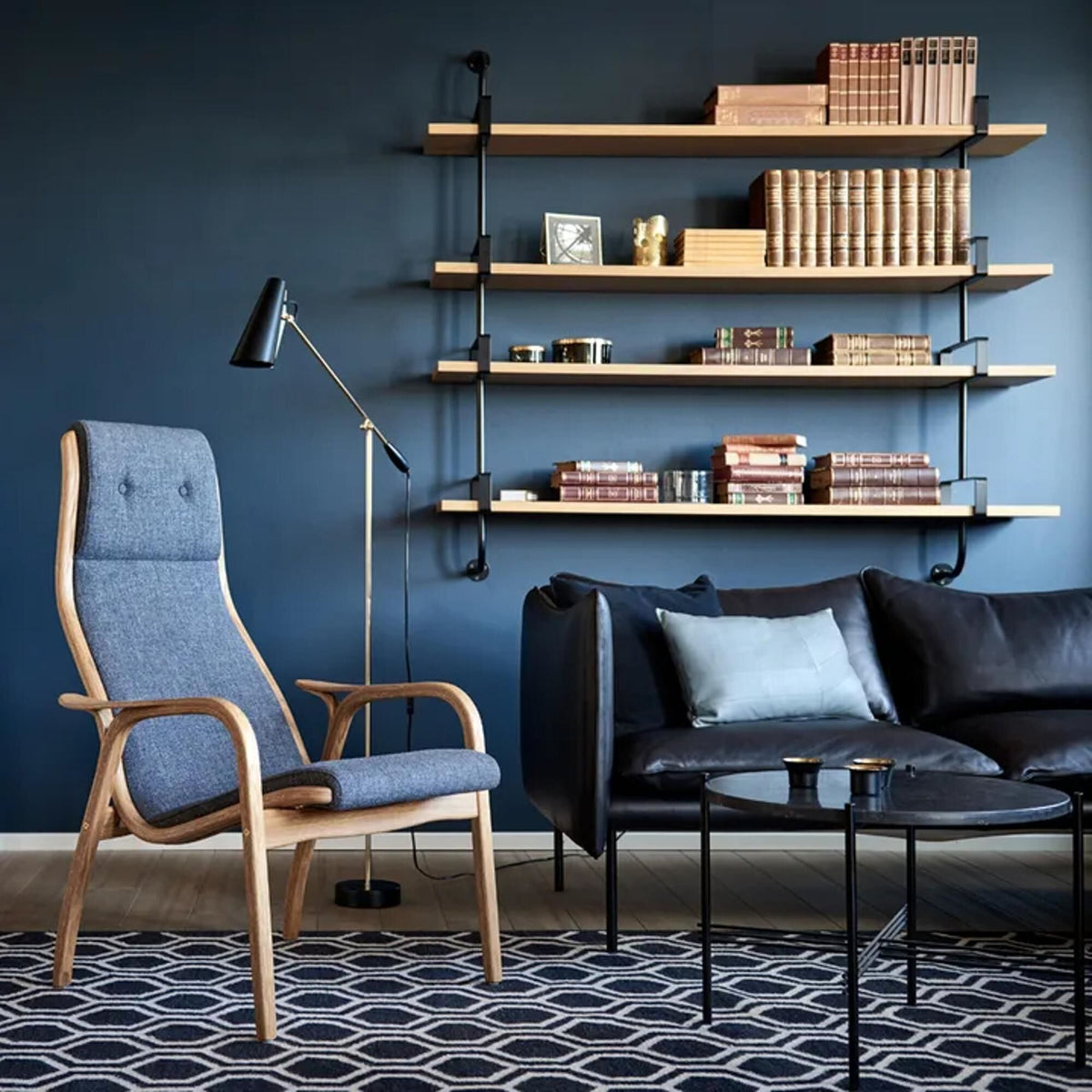 Démon Shelf L155 cm 4 Shelves American Walnut