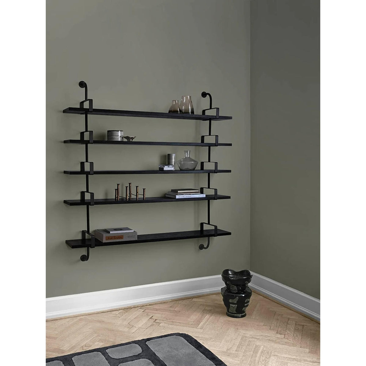 Démon Shelf L155 cm 4 Shelves American Walnut