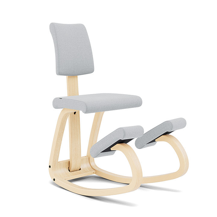 Variable™ Plus - Rocking ergonomic chair in wood and fabric (Base - Natural Lacquered Ash) by Varier Furniture