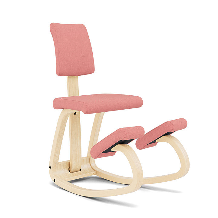 Variable™ Plus - Rocking ergonomic chair in wood and fabric (Base - Natural Lacquered Ash) by Varier Furniture